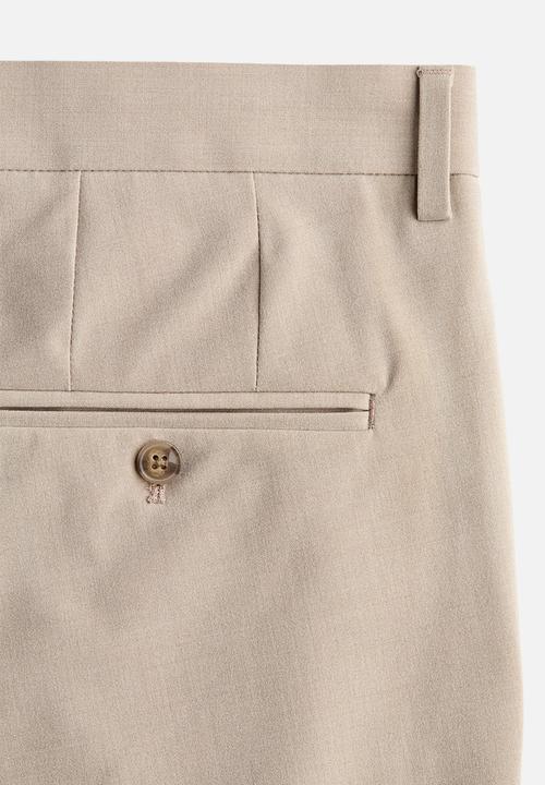 H&M - Slim fit tailored trousers - beige