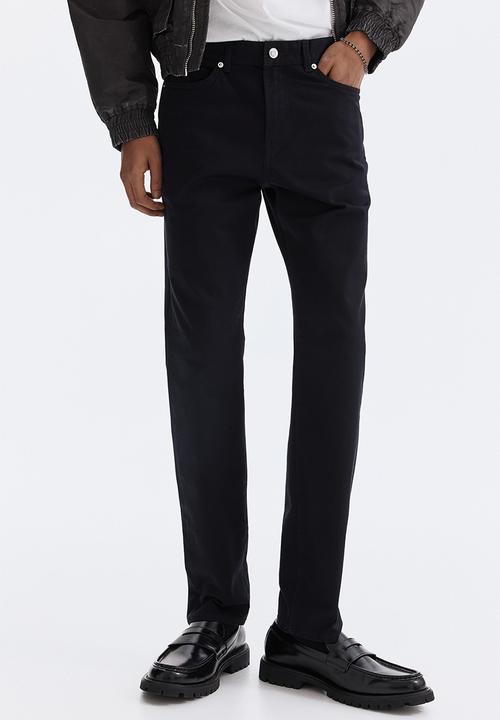 H&M - Slim fit 5-pocket trousers - navy blue