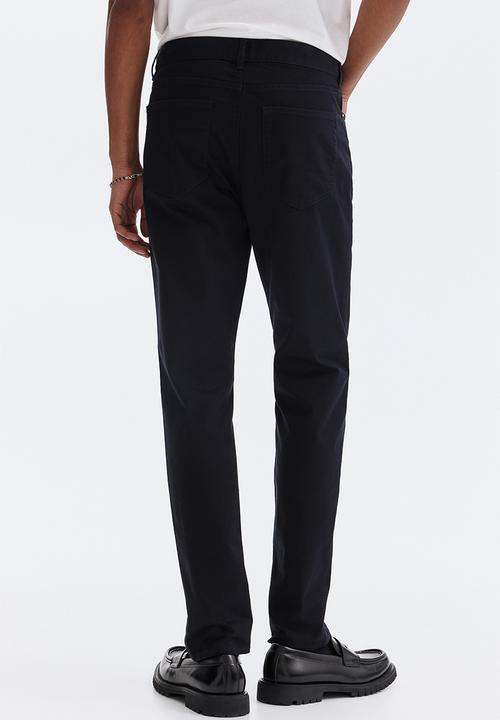 H&M - Slim fit 5-pocket trousers - navy blue