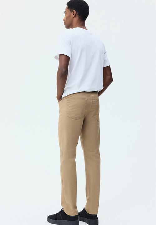 H&M - Slim fit 5-pocket trousers - beige