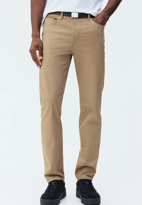H&M - Slim fit 5-pocket trousers - beige