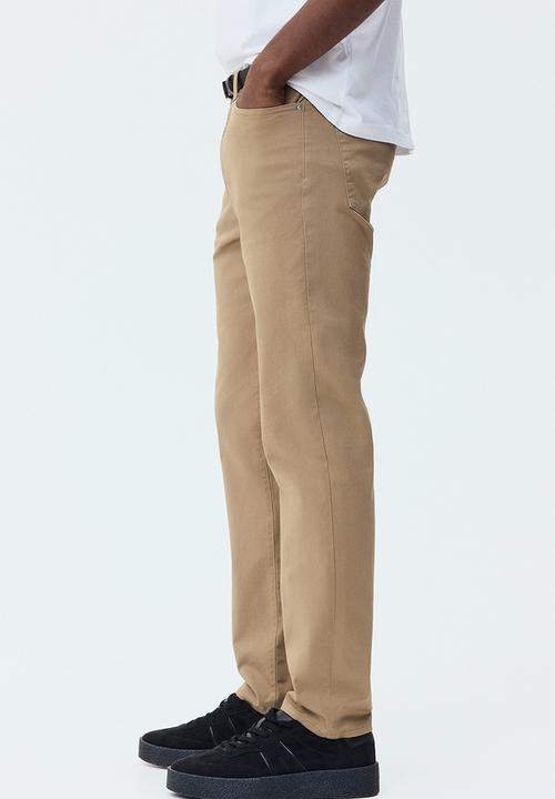 H&M - Slim fit 5-pocket trousers - beige
