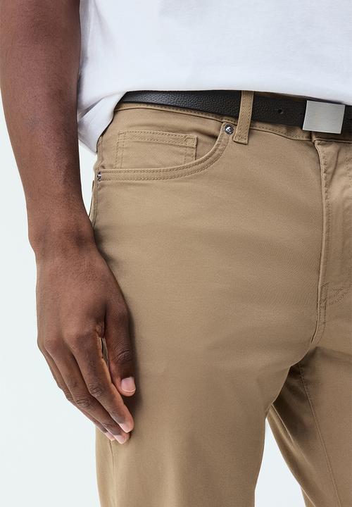 H&M - Slim fit 5-pocket trousers - beige