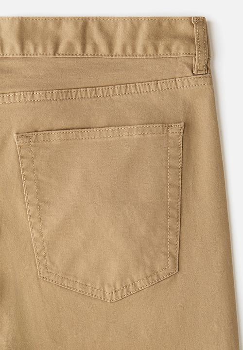 H&M - Slim fit 5-pocket trousers - beige
