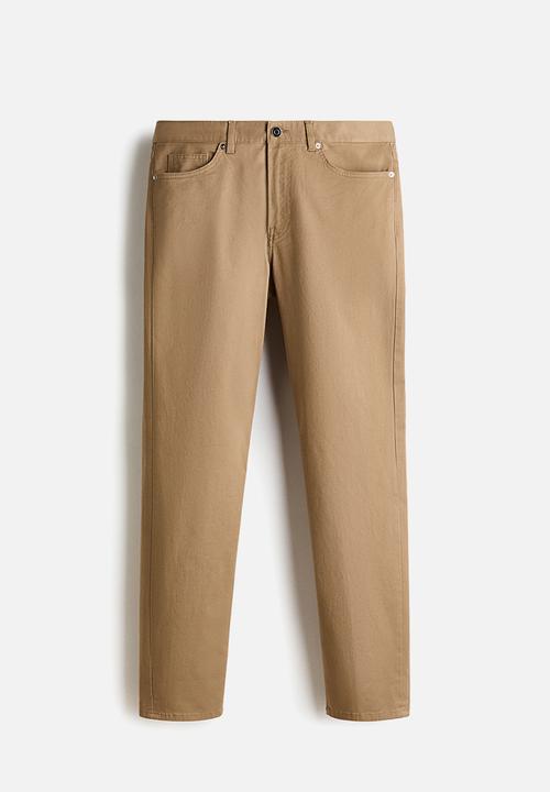 H&M - Slim fit 5-pocket trousers - beige