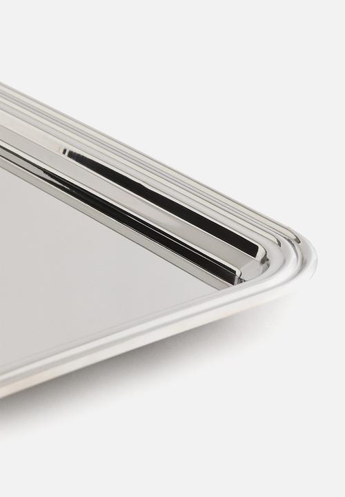 H&M - Rectangular stainless steel tray - silver-coloured