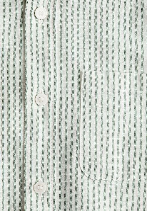 H&M - Cotton shirt - cream/green striped