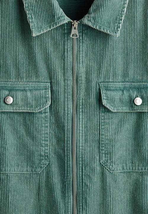 H&M - Corduroy overshirt - dusty green
