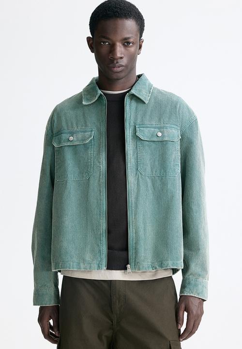 H&M - Corduroy overshirt - dusty green