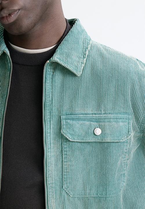 H&M - Corduroy overshirt - dusty green