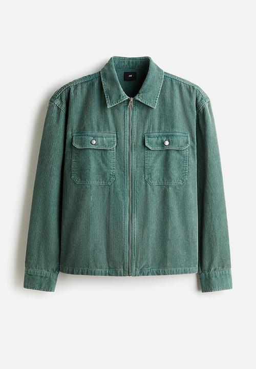 H&M - Corduroy overshirt - dusty green