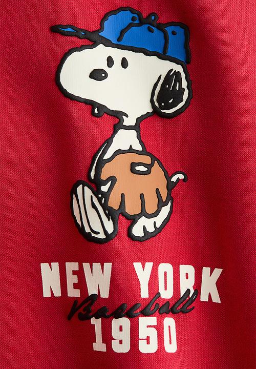 H&M - Printed sweatshirt - red/snoopy