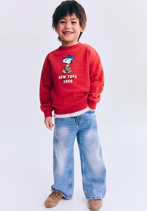 H&M - Printed sweatshirt - red/snoopy