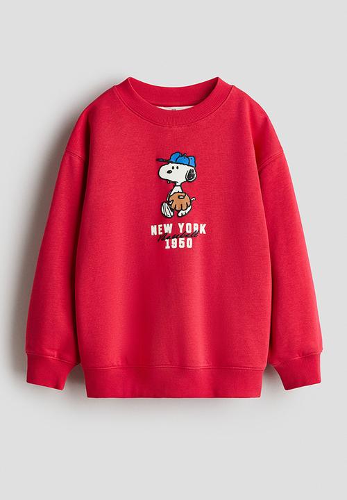 H&M - Printed sweatshirt - red/snoopy