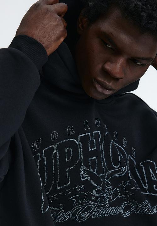H&M - Loose fit hoodie - black/euphoria