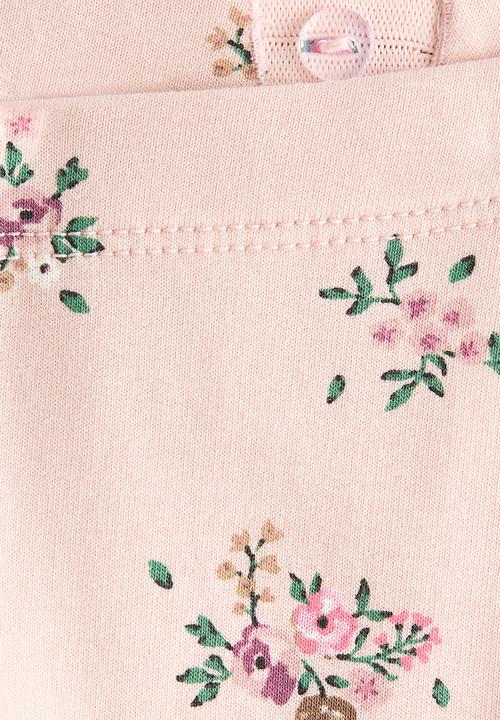 H&M - Brushed-inside leggings - light pink/floral