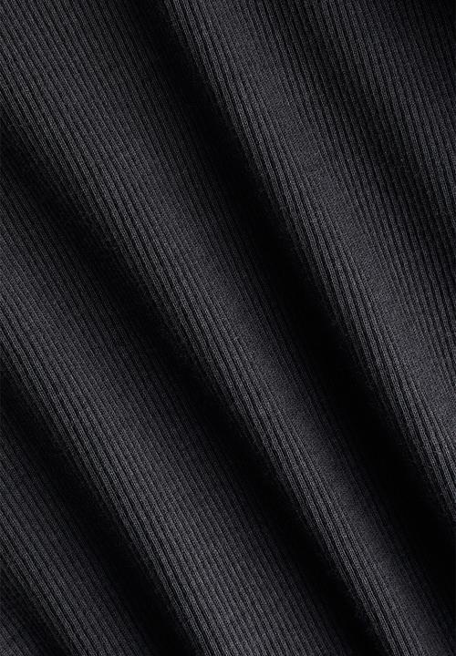 H&M - Frill-trimmed cotton top - dark grey