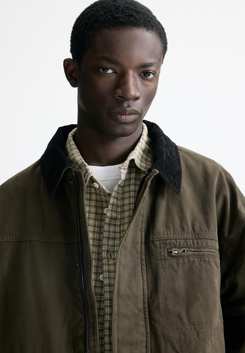 H&M - Workwear jacket - dark khaki green