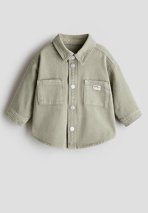H&M - Cotton twill overshirt - light khaki green