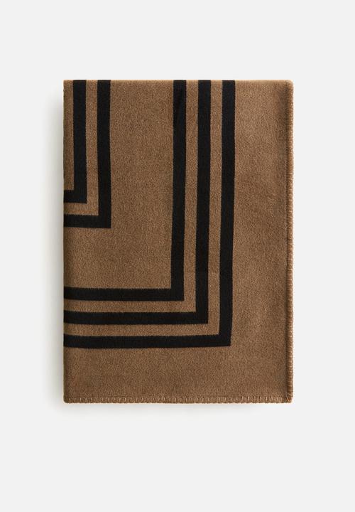 H&M - Patterned blanket - dark beige