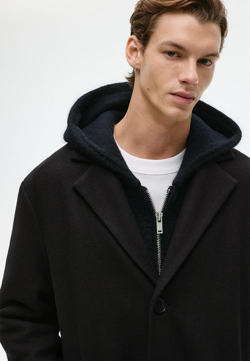H&M - Single-breasted coat - black
