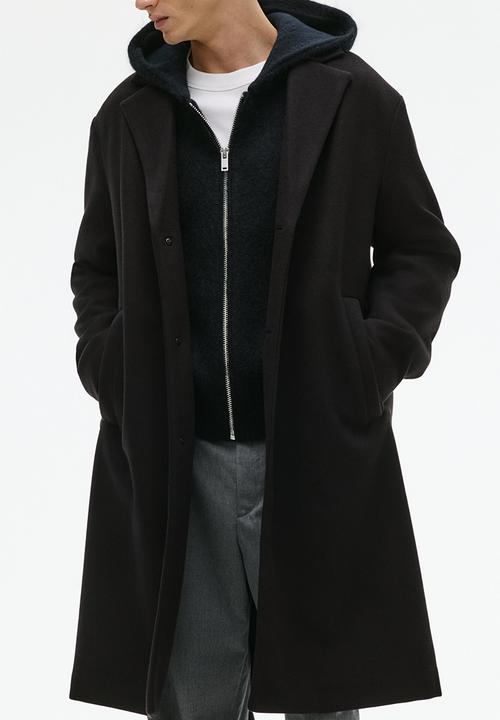 H&M - Single-breasted coat - black