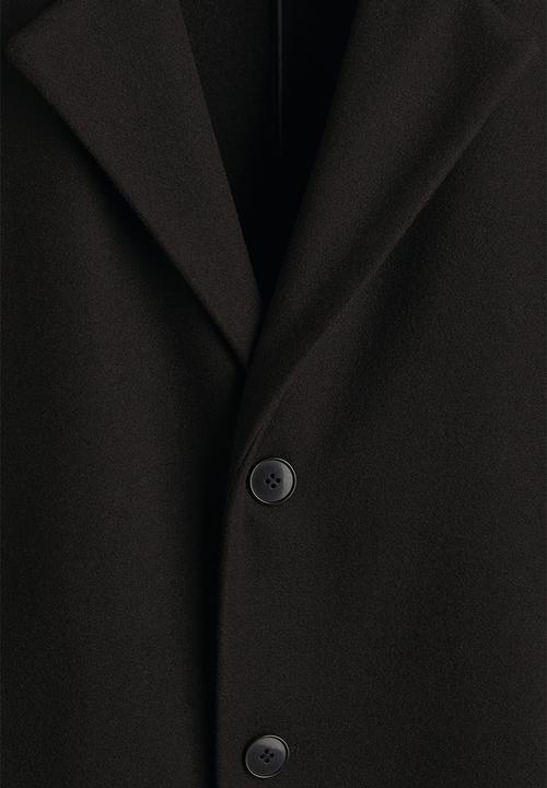 H&M - Single-breasted coat - black