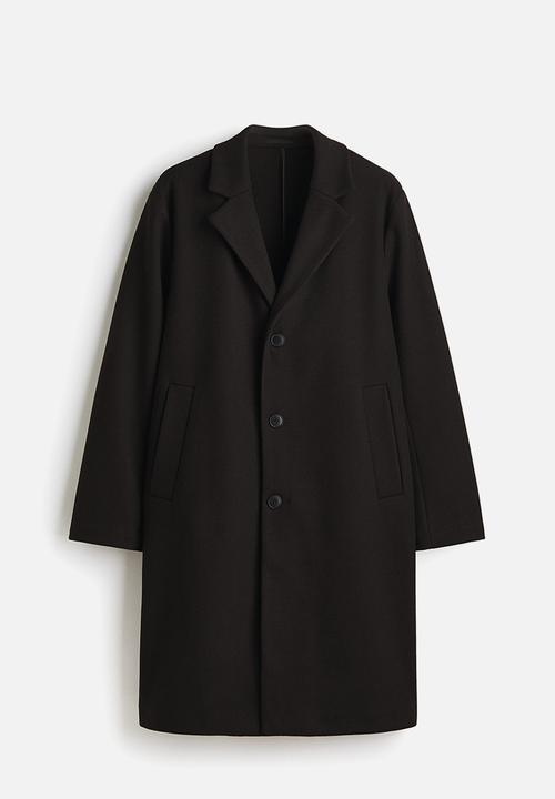 H&M - Single-breasted coat - black