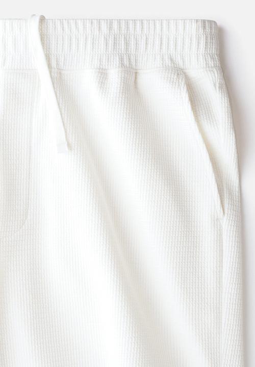 H&M - Textured jersey shorts - white