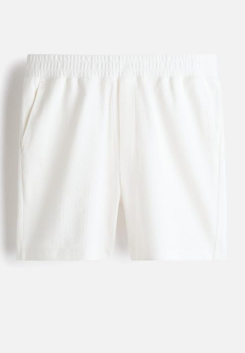 H&M - Textured jersey shorts - white