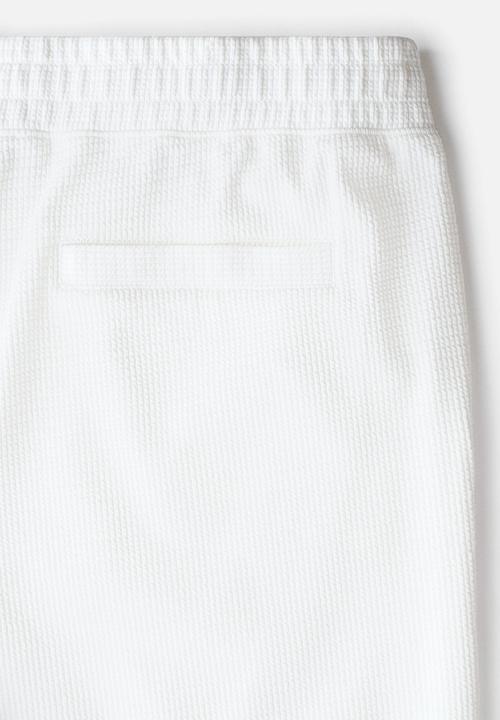 H&M - Textured jersey shorts - white