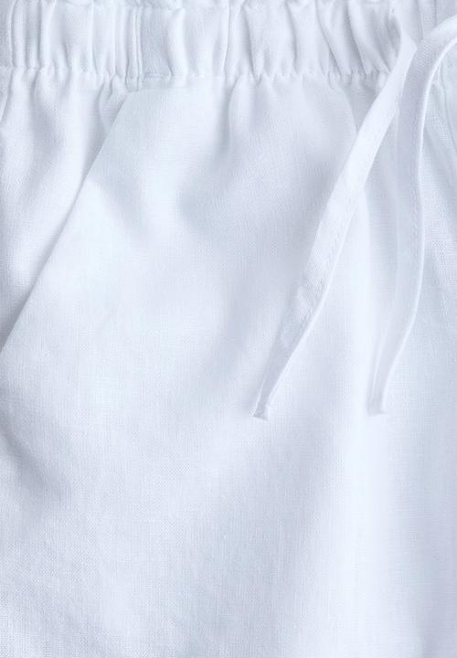H&M - Linen-blend trousers - white