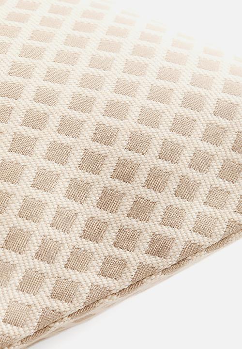 H&M - Outdoor cushion cover - light beige/patterned