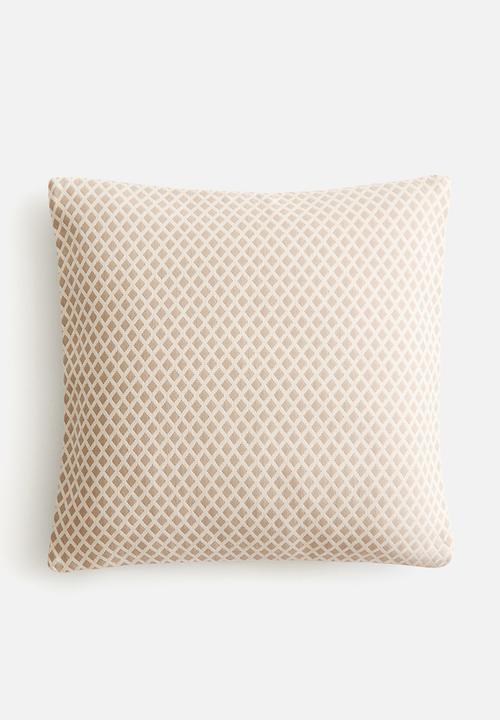 H&M - Outdoor cushion cover - light beige/patterned