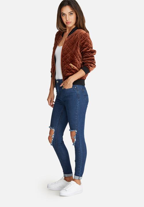 Missguided - Anarchy authentic busted knee skinny jeans