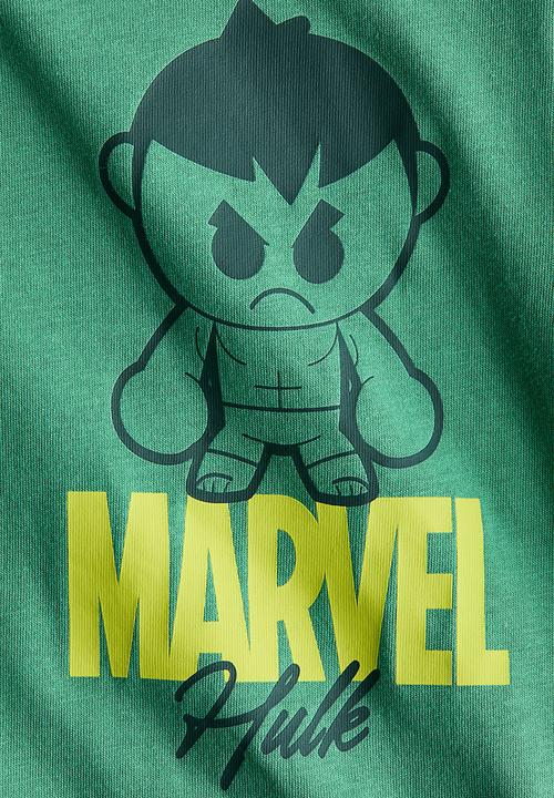 H&M - Printed cotton T-shirt - green/the hulk