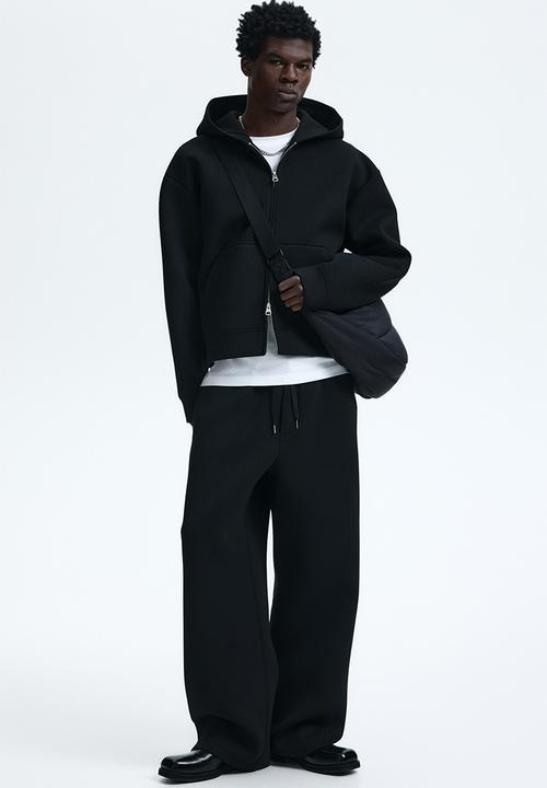 H&M - Relaxed fit scuba joggers - black
