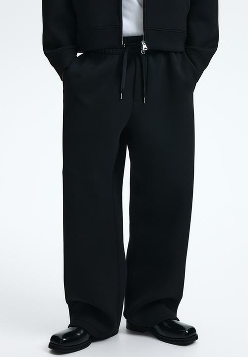 H&M - Relaxed fit scuba joggers - black