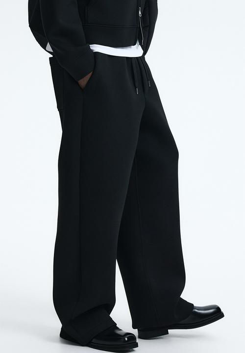 H&M - Relaxed fit scuba joggers - black
