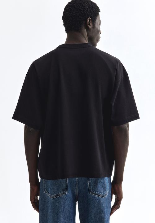 H&M - Oversized fit cotton T-shirt - black