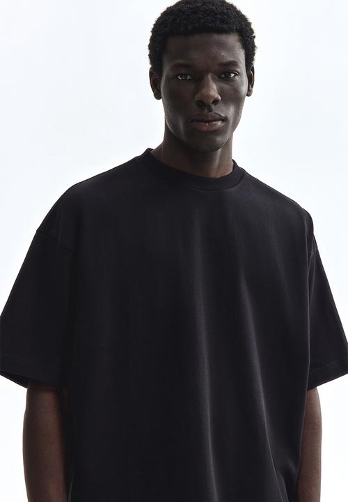H&M - Oversized fit cotton T-shirt - black
