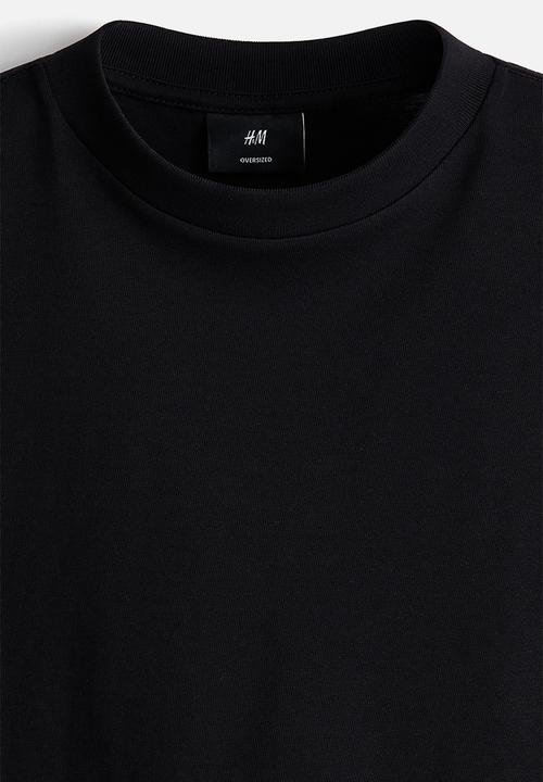 H&M - Oversized fit cotton T-shirt - black
