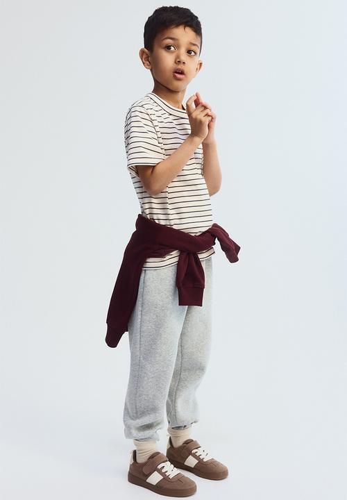 H&M - Brushed-inside joggers - light grey marl