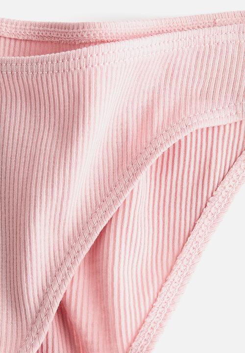 H&M - 7-Pack cotton briefs - light pink/light beige marl