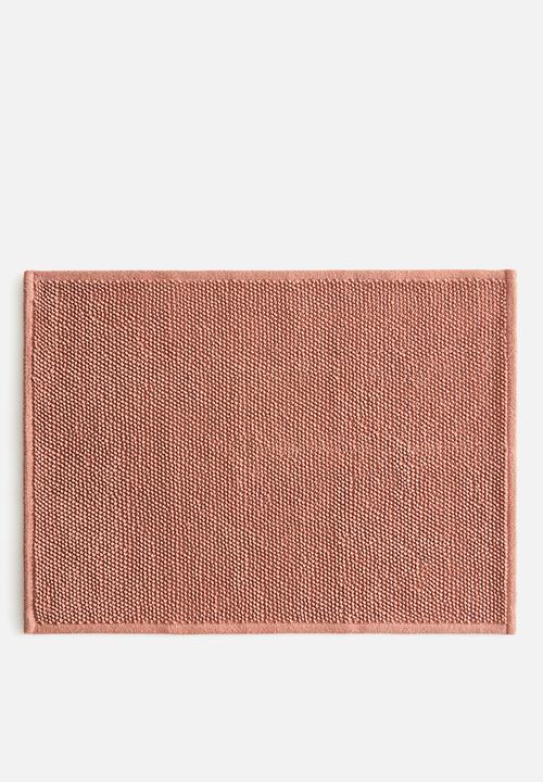 Cotton bath mat - orange