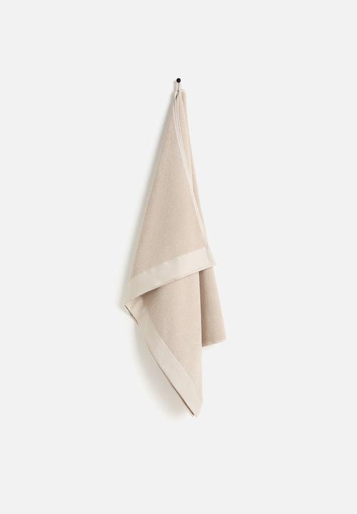 H&M - Cotton terry bath sheet - light beige