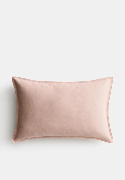 Linen-blend cushion cover - light dusty pink