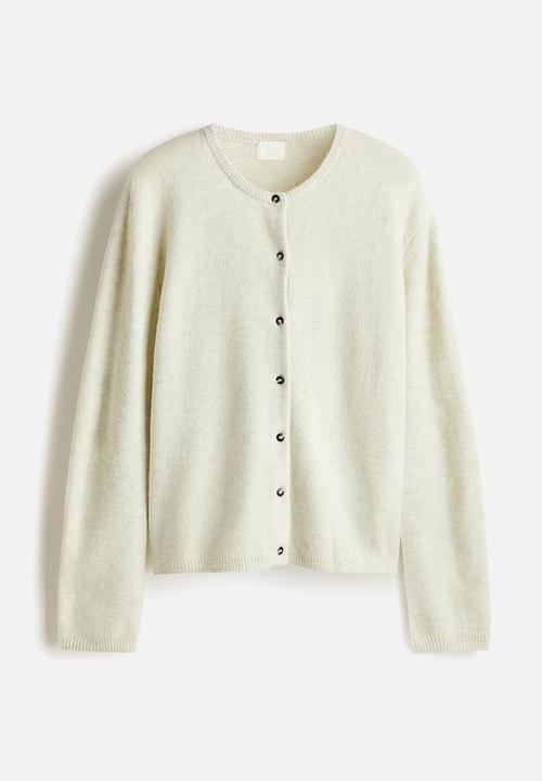 H&M - Loose-fit cardigan - light green marl