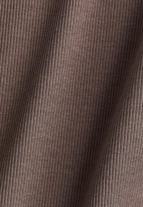 H&M - Ribbed t-shirt - dark mole