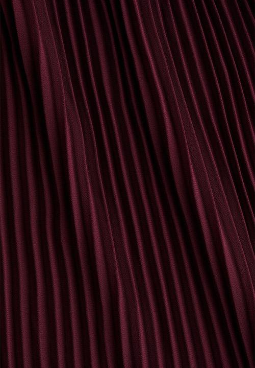 H&M - Pleated chiffon skirt - burgundy